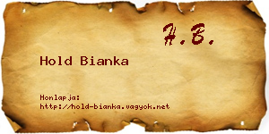 Hold Bianka névjegykártya